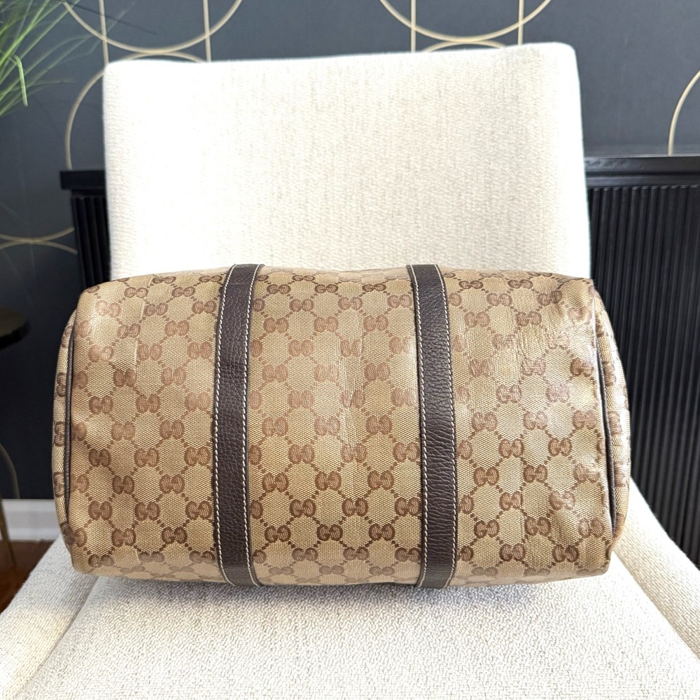 Authentic Gucci Joy Boston bag brown monogram coated canvas medium size - Picture 9 of 16